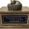 Urn for Ashes Memory Cremation Box Loss Keepsake Gift for Dog and Cat Memories Statue with Personalized Metal Plate (We Do Not Provide Customized Service)