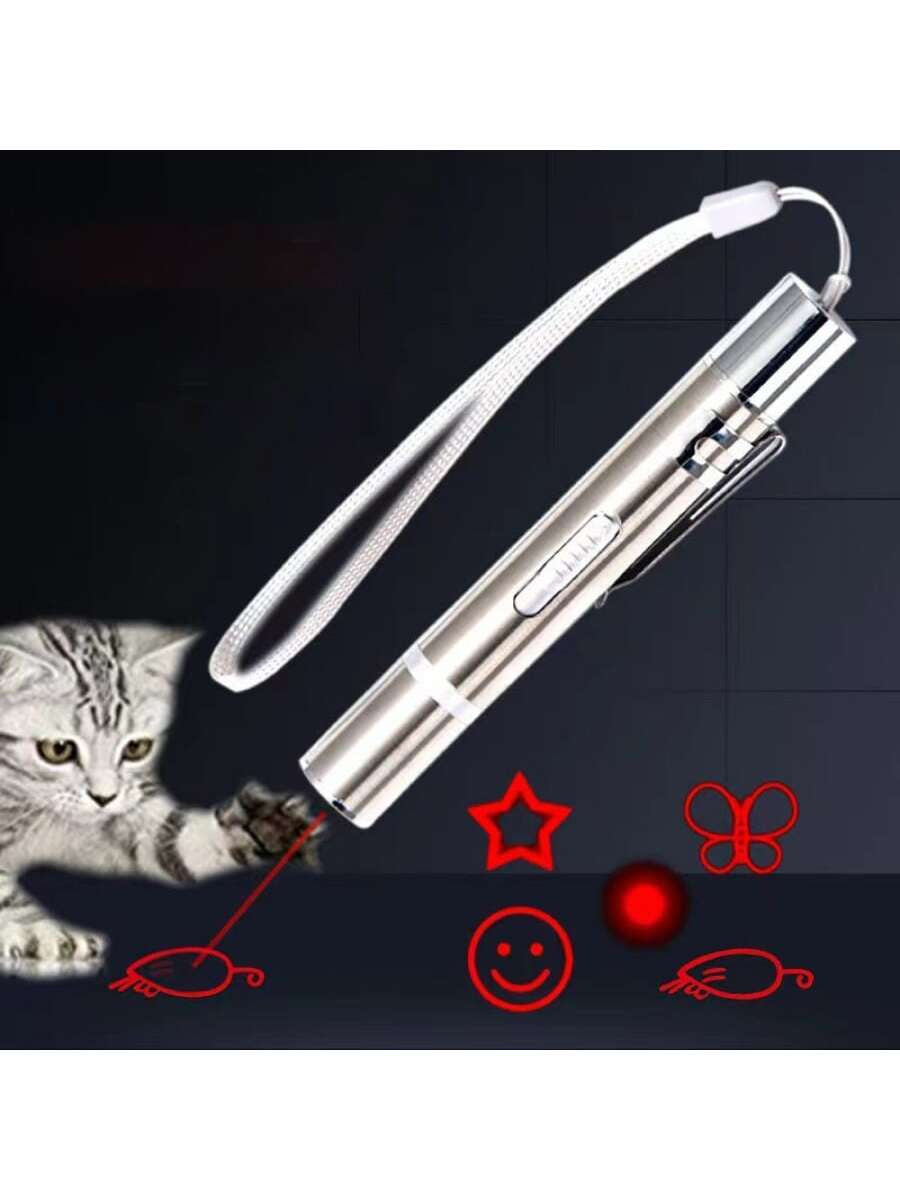 Usb Rechargeable Laser Pointer Interactive Cat Toy with Multiple Lighting Modes, for Indoor Cats and Dogs