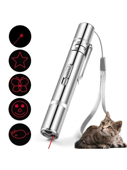 Usb Rechargeable Laser Pointer Interactive Cat Toy with Multiple Lighting Modes, for Indoor Cats and Dogs
