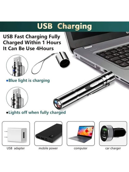 Usb Rechargeable Laser Pointer Interactive Cat Toy with Multiple Lighting Modes, for Indoor Cats and Dogs